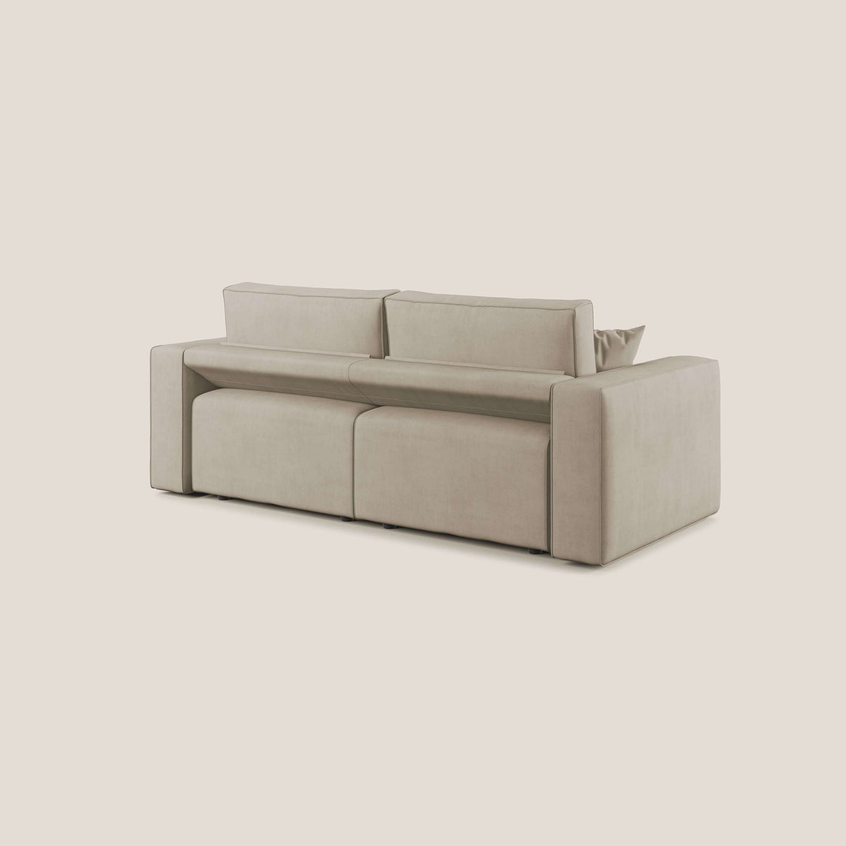 Morfeo divano con sedute estraibili in morbido tessuto impermeabile T02 beige - divitt.sbs