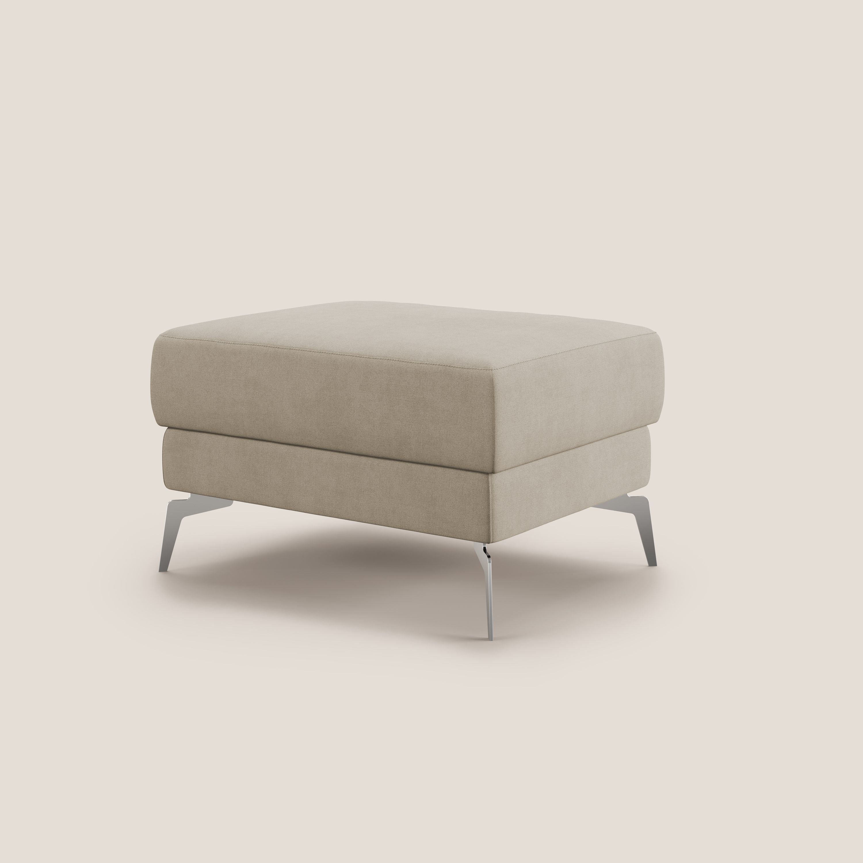 Star Pouf con piedini alti in tessuto impermeabile T02 beige - divitt.sbs