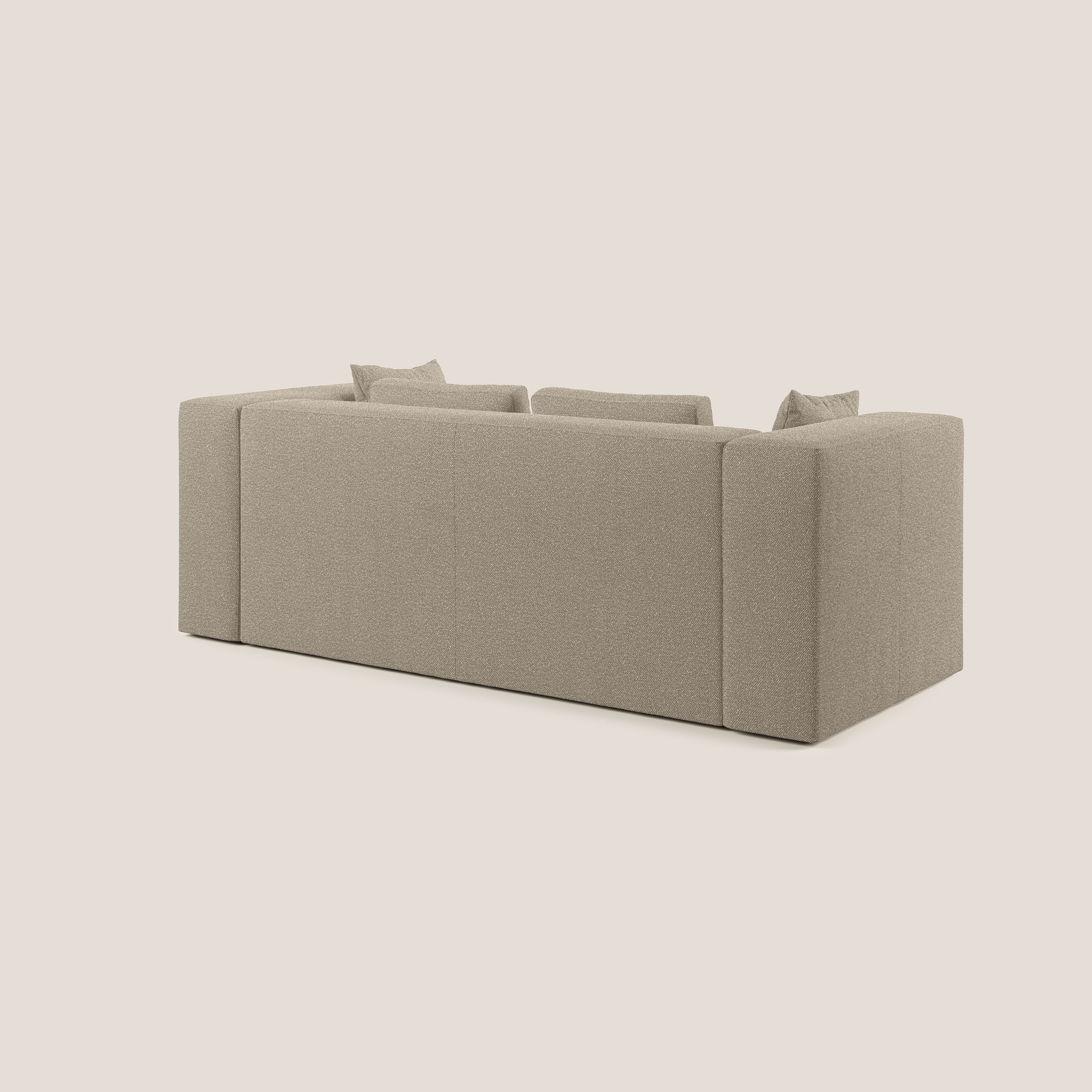 Nettuno divano moderno componibile in morbido tessuto bouclè T07 beige - divitt.sbs