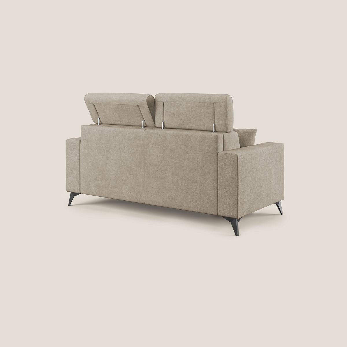 Pegaso divano letto con poggiatesta reclinabili e rivestimento T02 beige - divitt.sbs