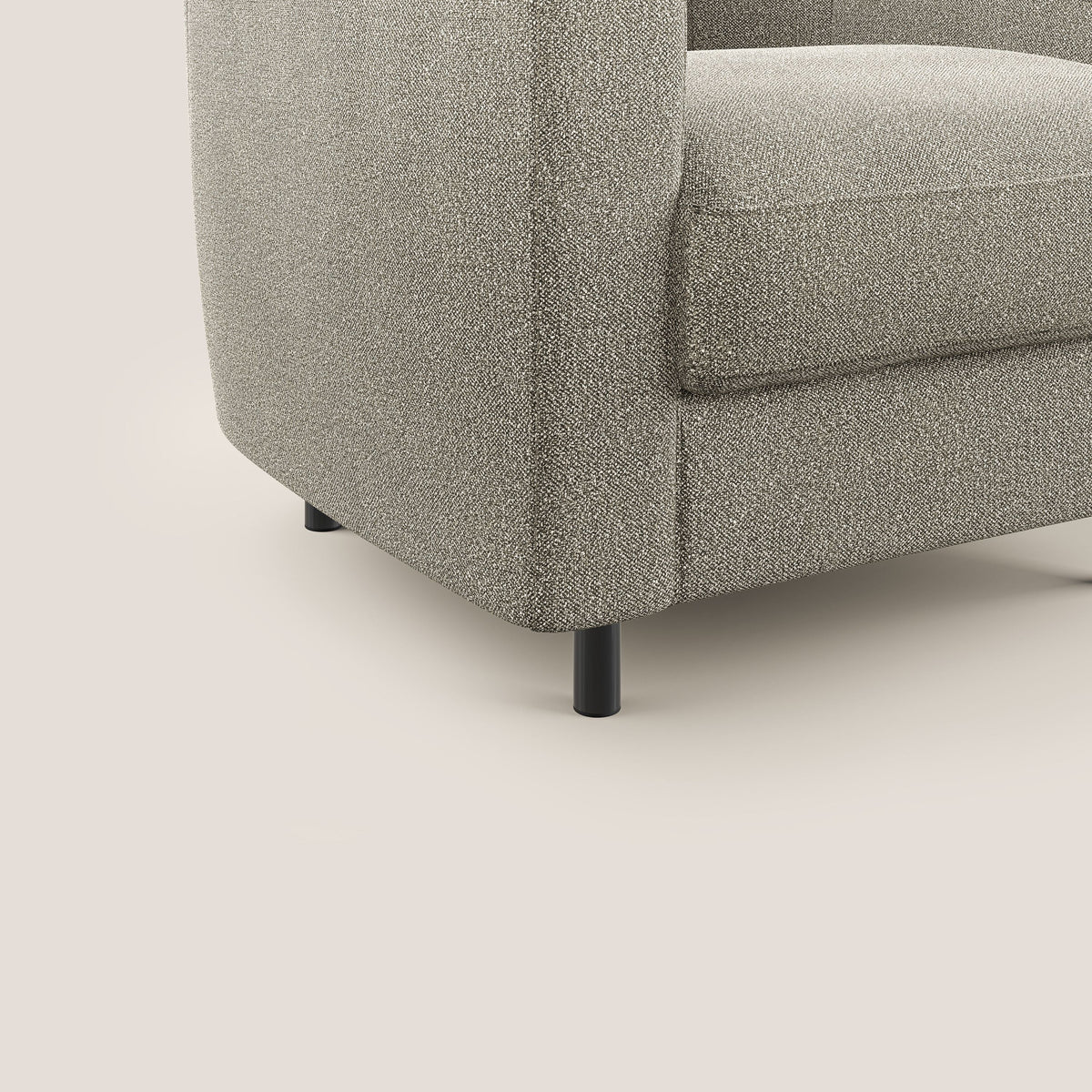 Pandora Poltroncina in morbido tessuto bouclé impermeabile T07 beige - divitt.sbs