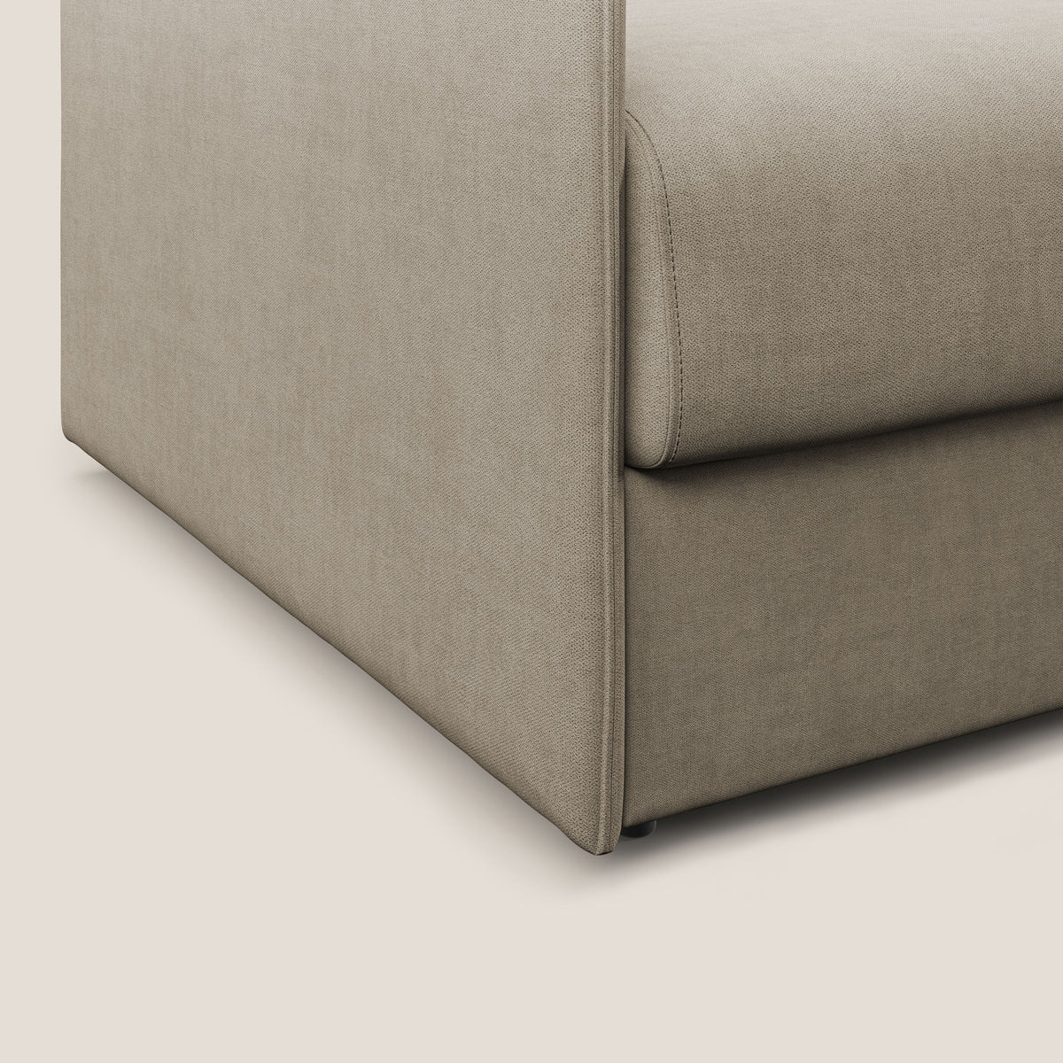 Evans poltrona letto in morbido tessuto impermeabile T02 beige - divitt.sbs