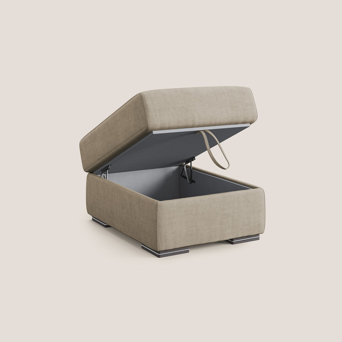 Sun pouf apribile contenitore in tessuto impermeabile T02 beige - divitt.sbs