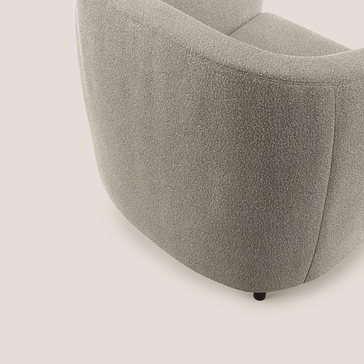 Pandora Poltroncina in morbido tessuto bouclé impermeabile T07 beige - divitt.sbs