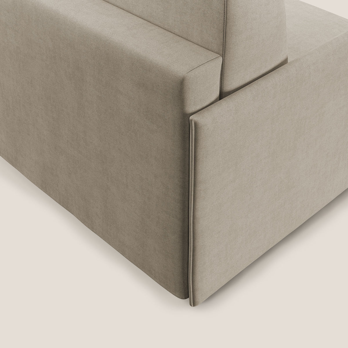 Evans poltrona letto in morbido tessuto impermeabile T02 beige - divitt.sbs