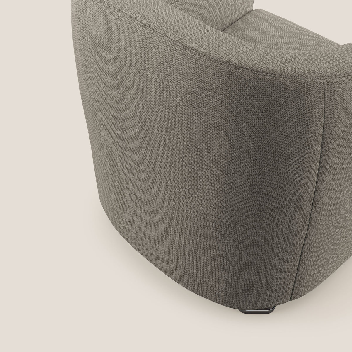 Cloe Poltroncina in tessuto smacchiabile con acqua QuickClean T08 tortora - divitt.sbs