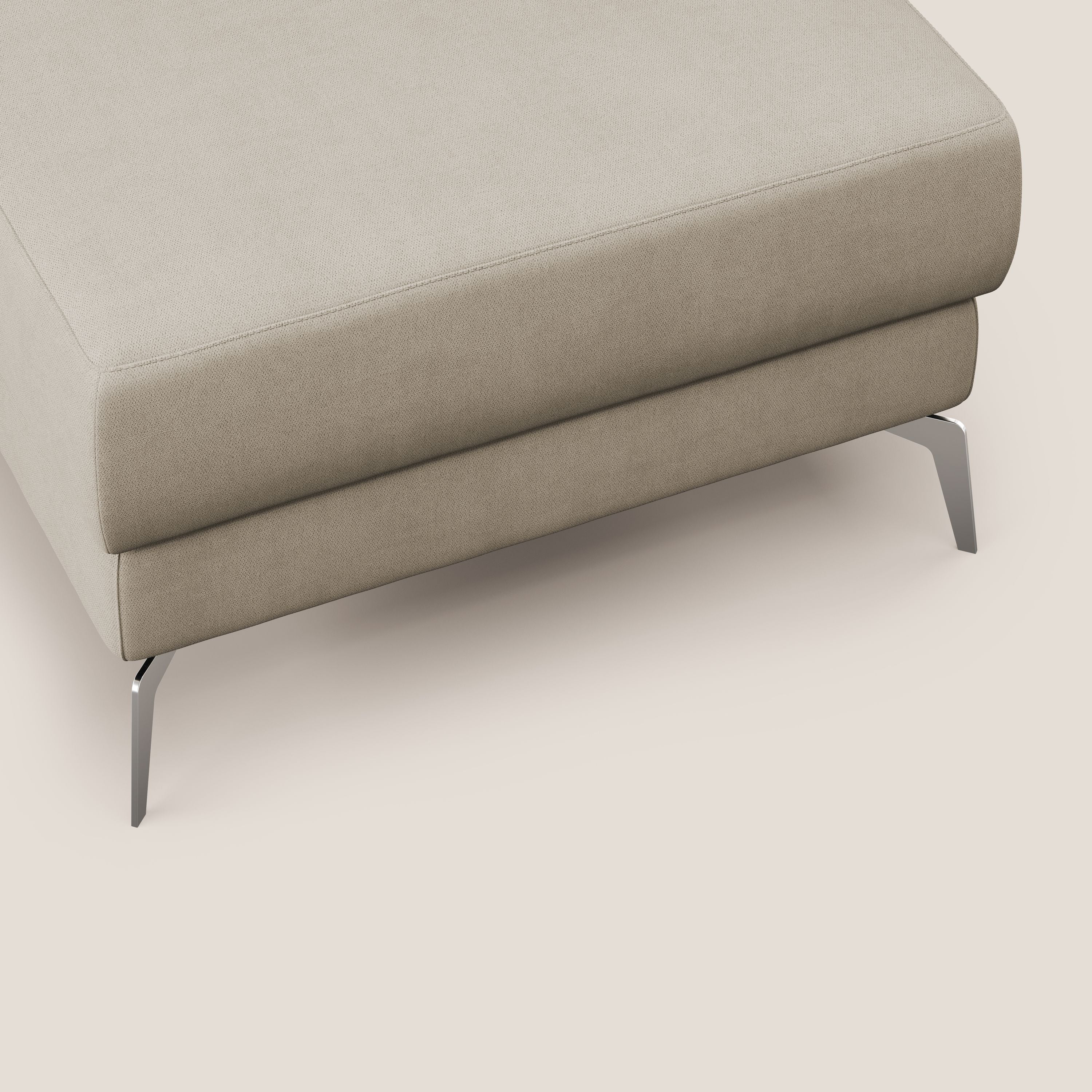 Star Pouf con piedini alti in tessuto impermeabile T02 beige - divitt.sbs