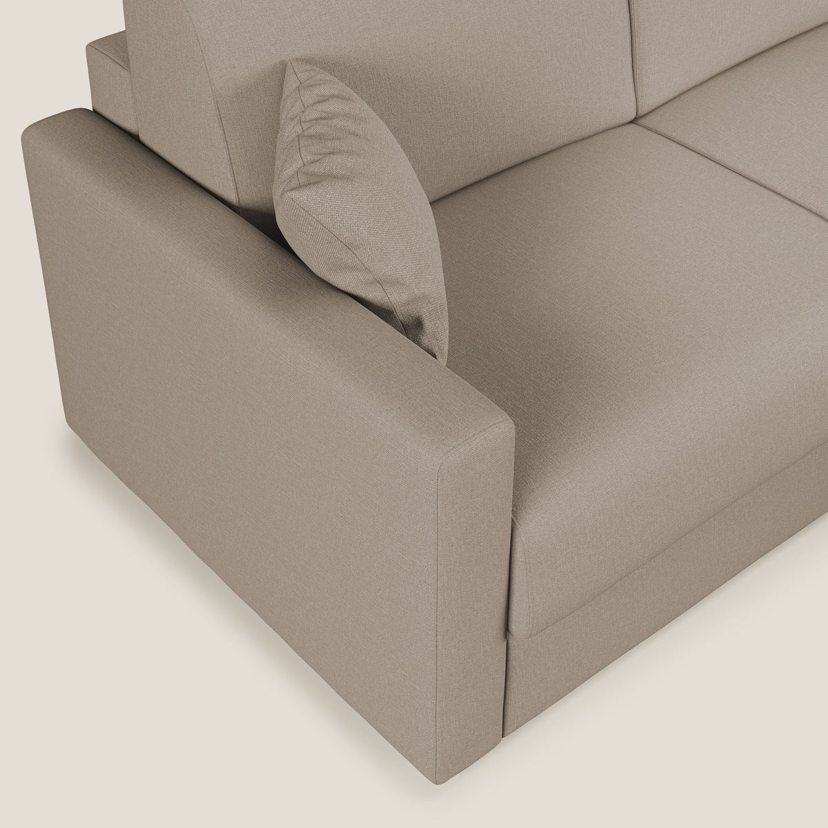 Chris Divano letto angolare 5 posti in tessuto impermeabile T13 beige - divitt.sbs