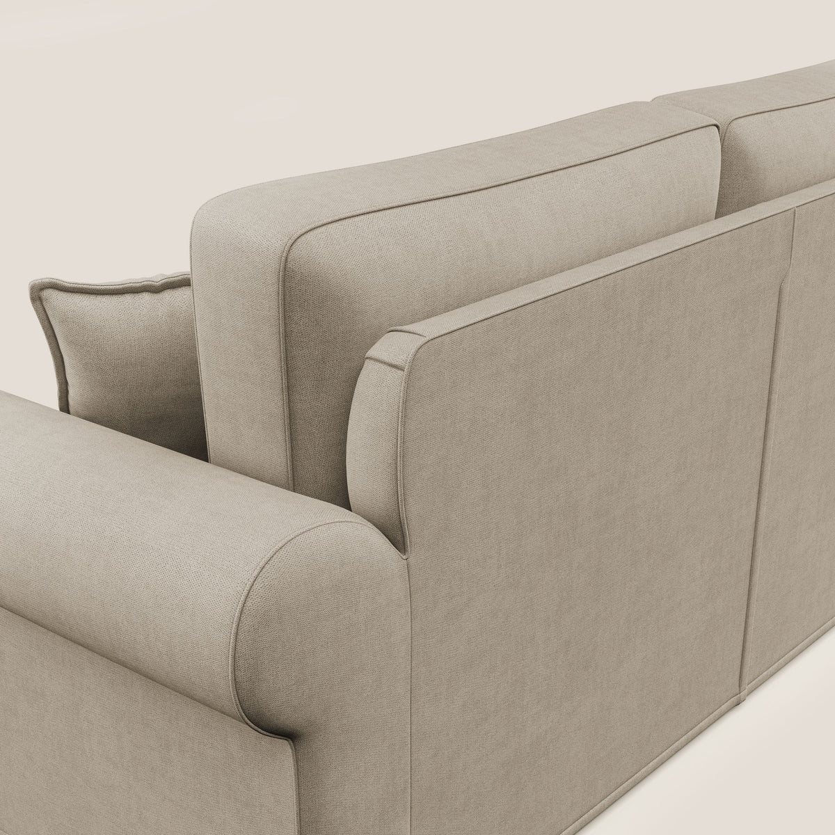 Lady divano classico in piuma d'oca realizzato con tessuto impermeabile T02 beige - divitt.sbs