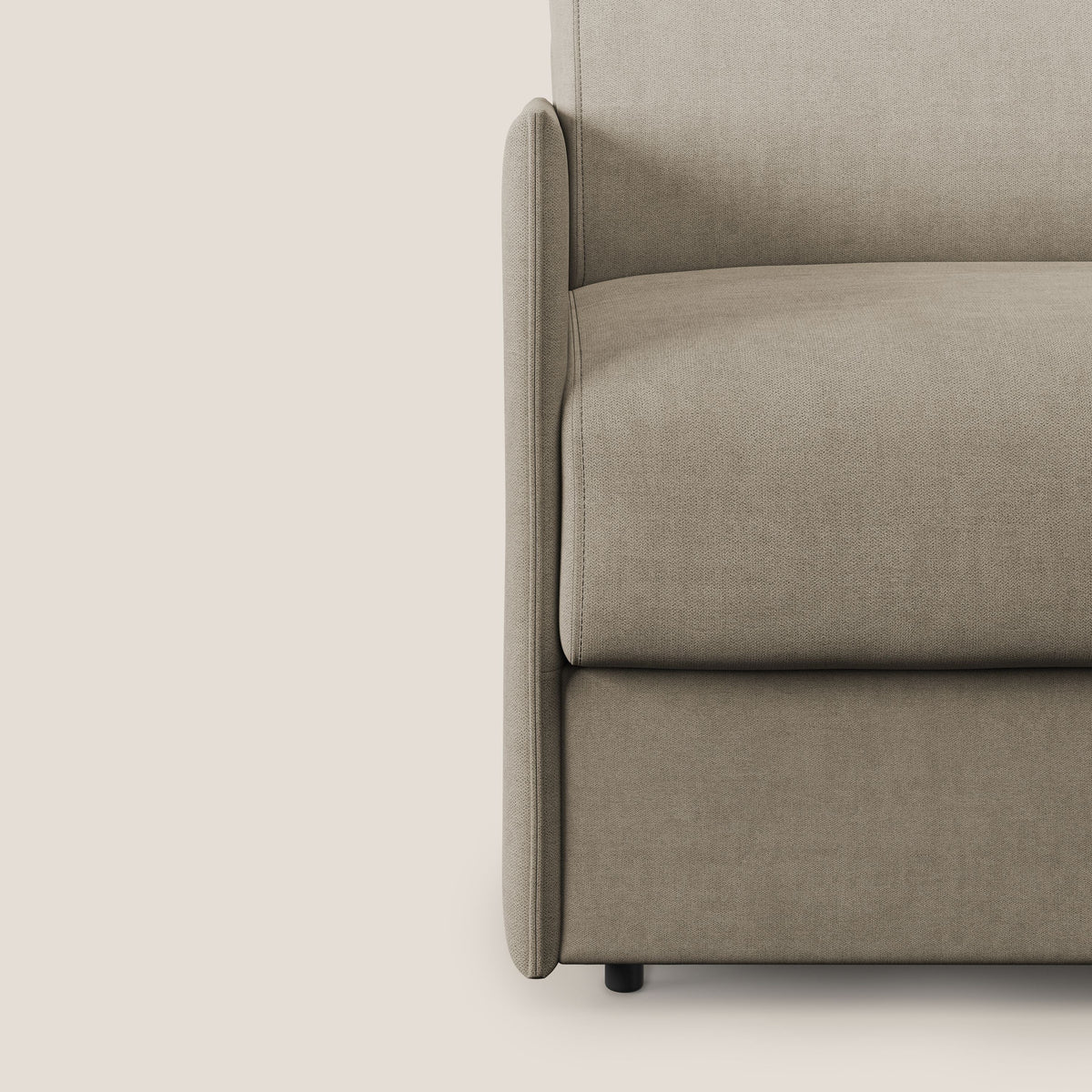 Evans poltrona letto in morbido tessuto impermeabile T02 beige - divitt.sbs