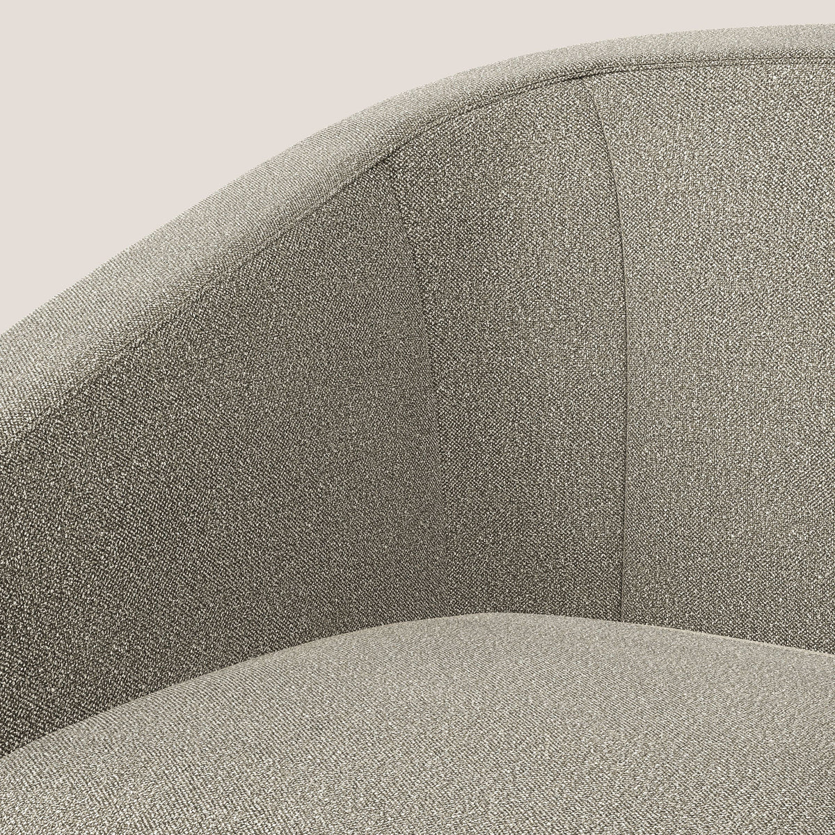Pandora Poltroncina in morbido tessuto bouclé impermeabile T07 beige - divitt.sbs