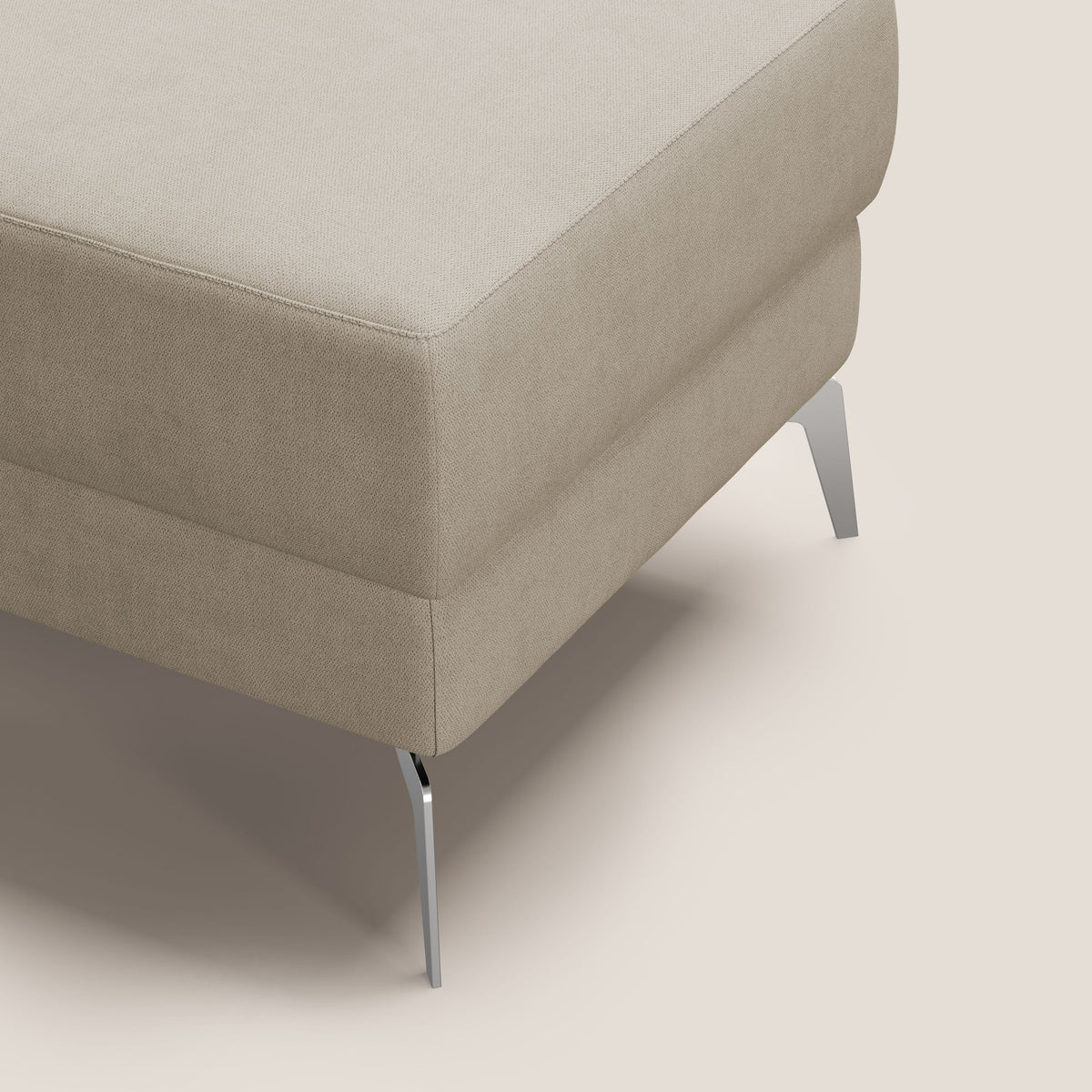 Star Pouf con piedini alti in tessuto impermeabile T02 beige - divitt.sbs