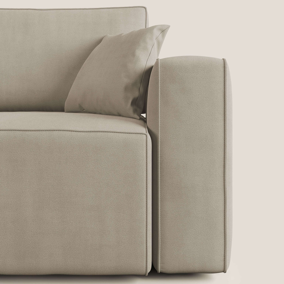 Morfeo divano con sedute estraibili in morbido tessuto impermeabile T02 beige - divitt.sbs