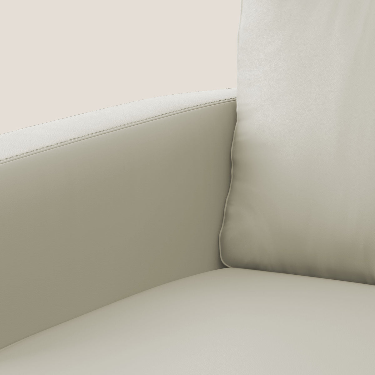 Orione Poltroncina in ecopelle moderna e impermeabile T04 tortora - divitt.sbs