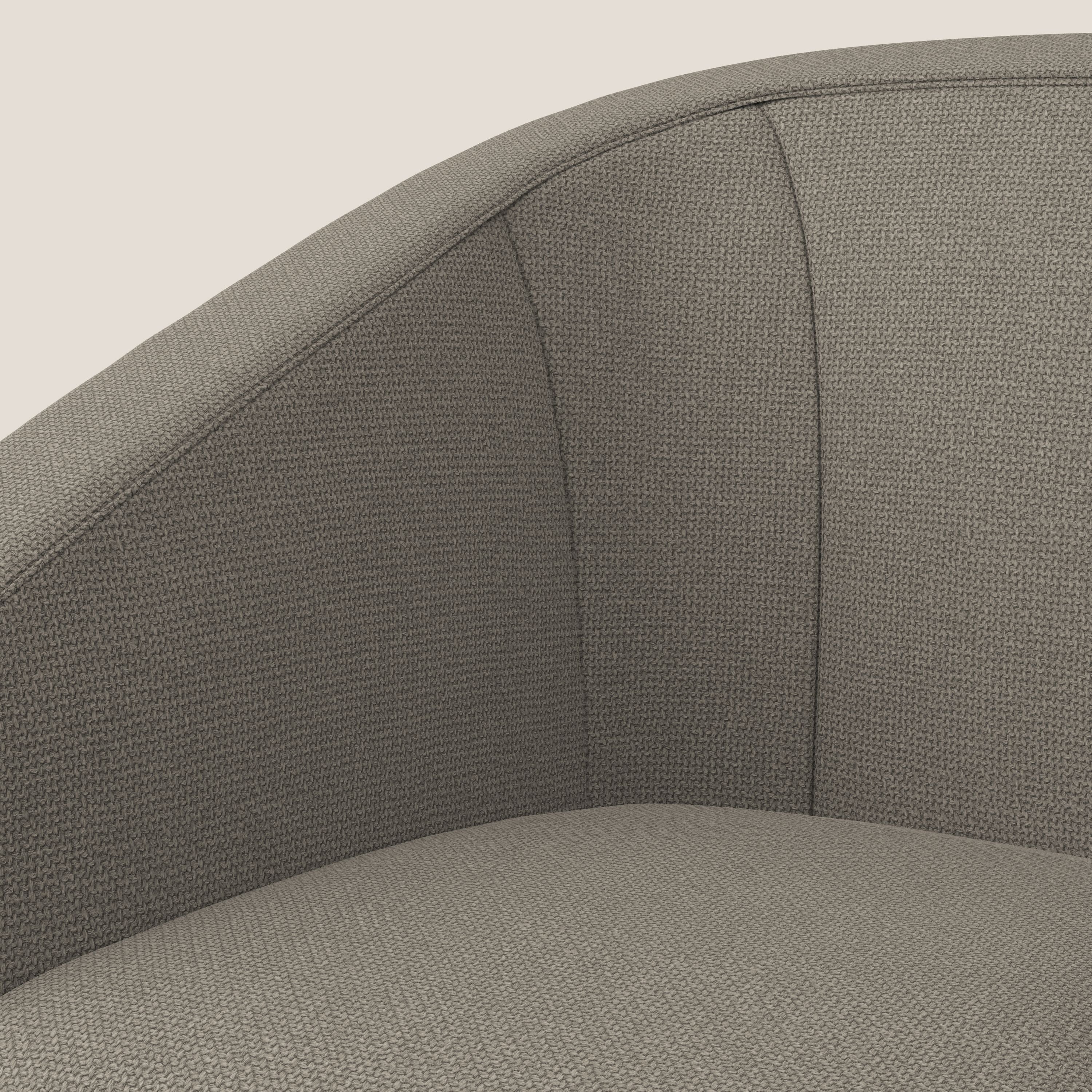 Cloe Poltroncina in tessuto smacchiabile con acqua QuickClean T08 tortora - divitt.sbs