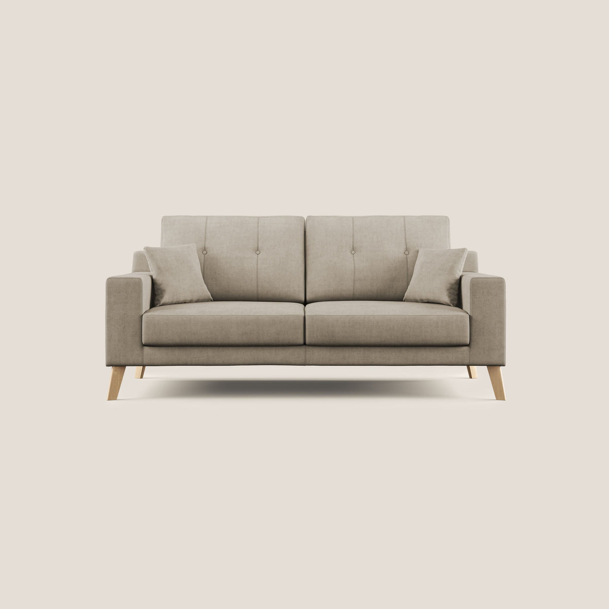 Danish divano moderno in tessuto morbido impermeabile T02 beige - divitt.sbs