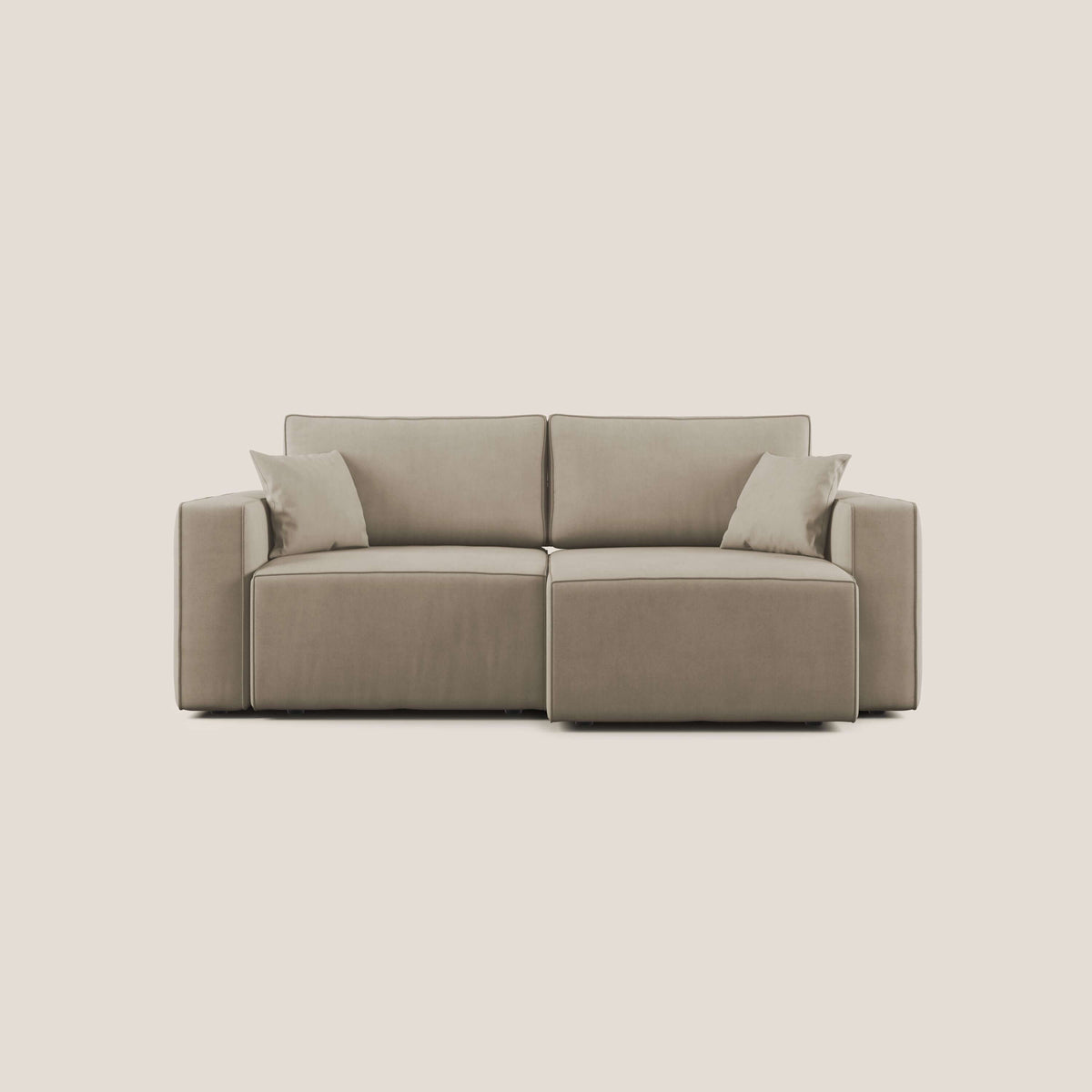 Morfeo divano con sedute estraibili in morbido tessuto impermeabile T02 beige - divitt.sbs