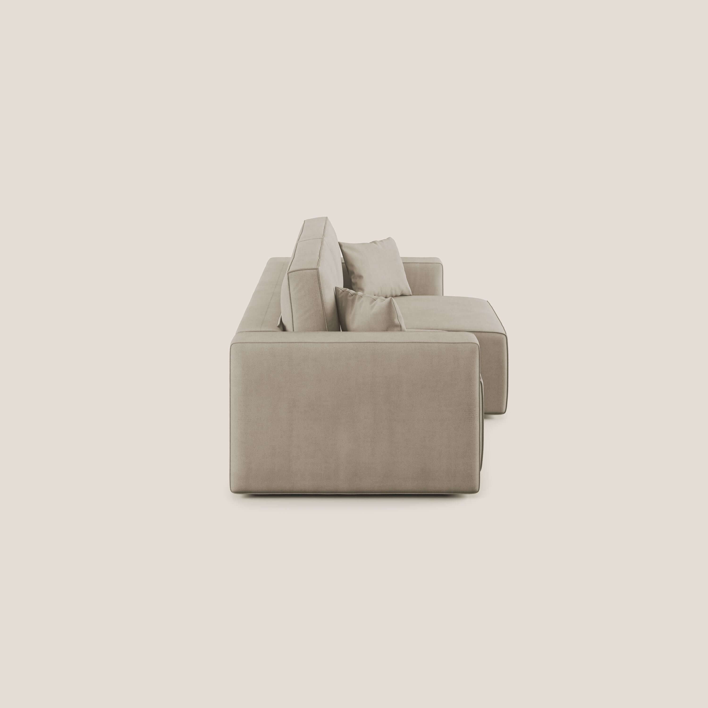 Morfeo divano con sedute estraibili in morbido tessuto impermeabile T02 beige - divitt.sbs