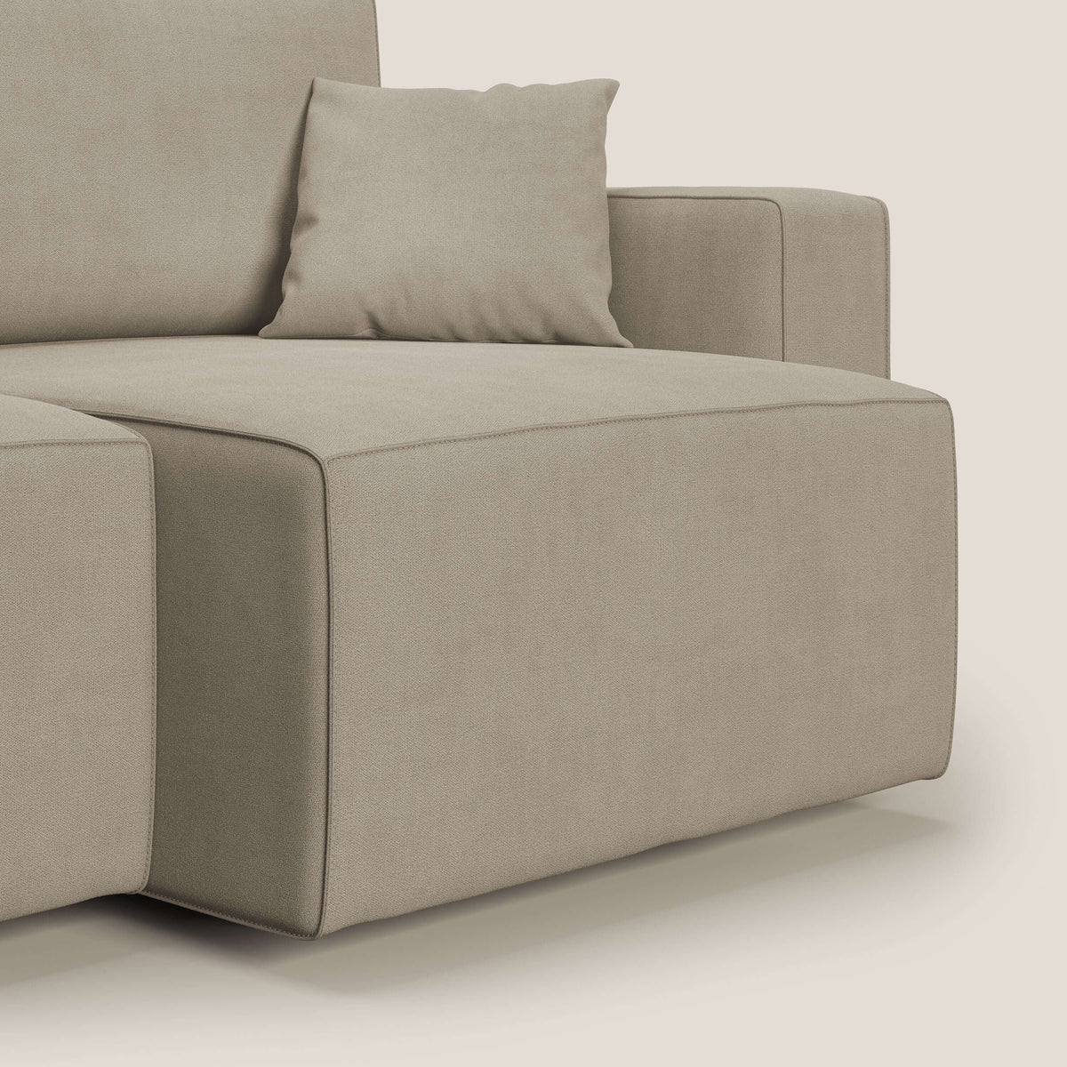 Morfeo divano con sedute estraibili in morbido tessuto impermeabile T02 beige - divitt.sbs