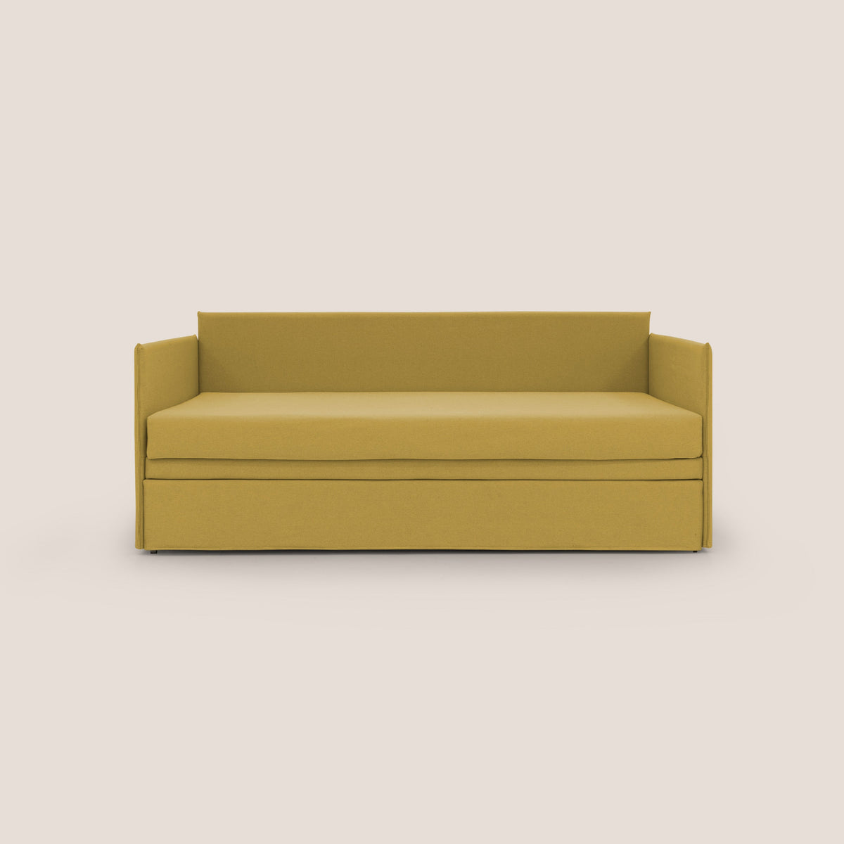 Brenta Divano duplex con doppio letto in tessuto simil cotone impermeabile T13 giallo - divitt.sbs