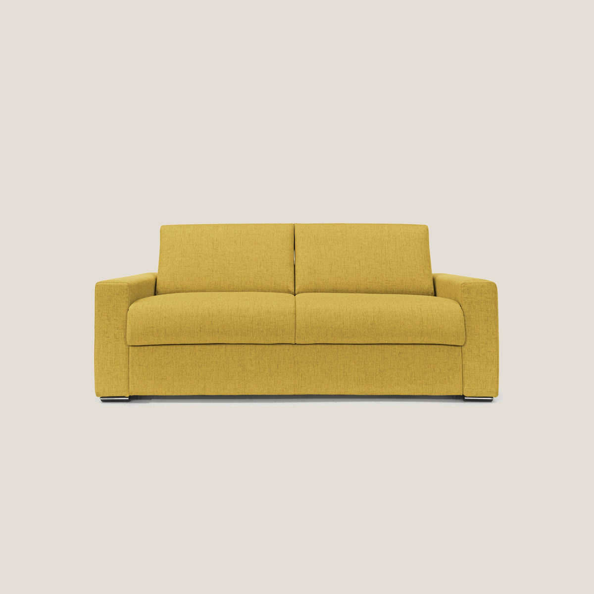 Nixon Divano letto matrimoniale con materasso 20 cm in tessuto impermeabile T03 giallo - divitt.sbs