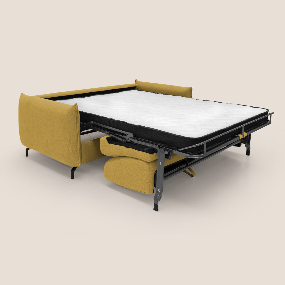 Scarlet divano letto in tessuto misto cotone impermeabile T19 giallo - divitt.sbs