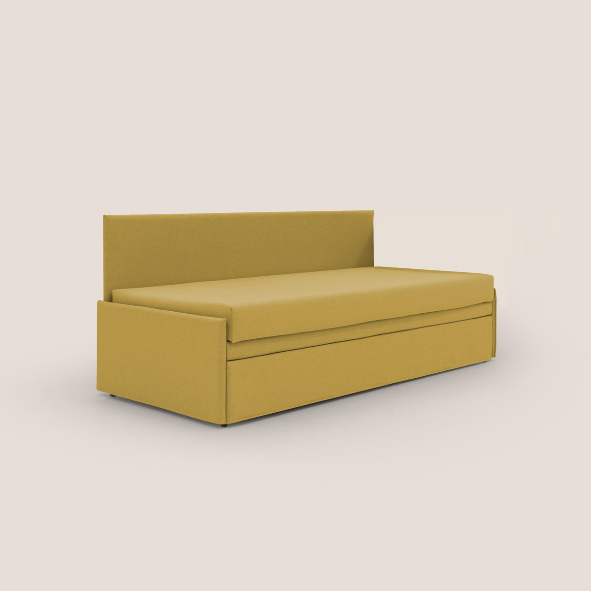 Naviglio Divano duplex con doppio letto in tessuto simil cotone impermeabile T13 giallo - divitt.sbs