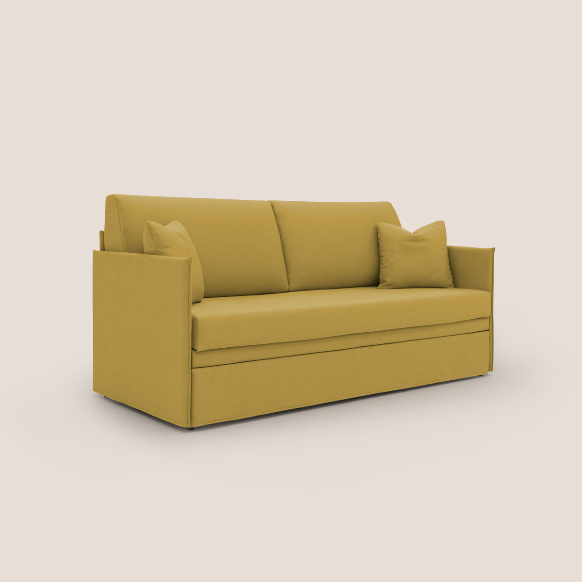 Tortona Divano duplex con doppio letto in tessuto simil cotone impermeabile T13 giallo - divitt.sbs