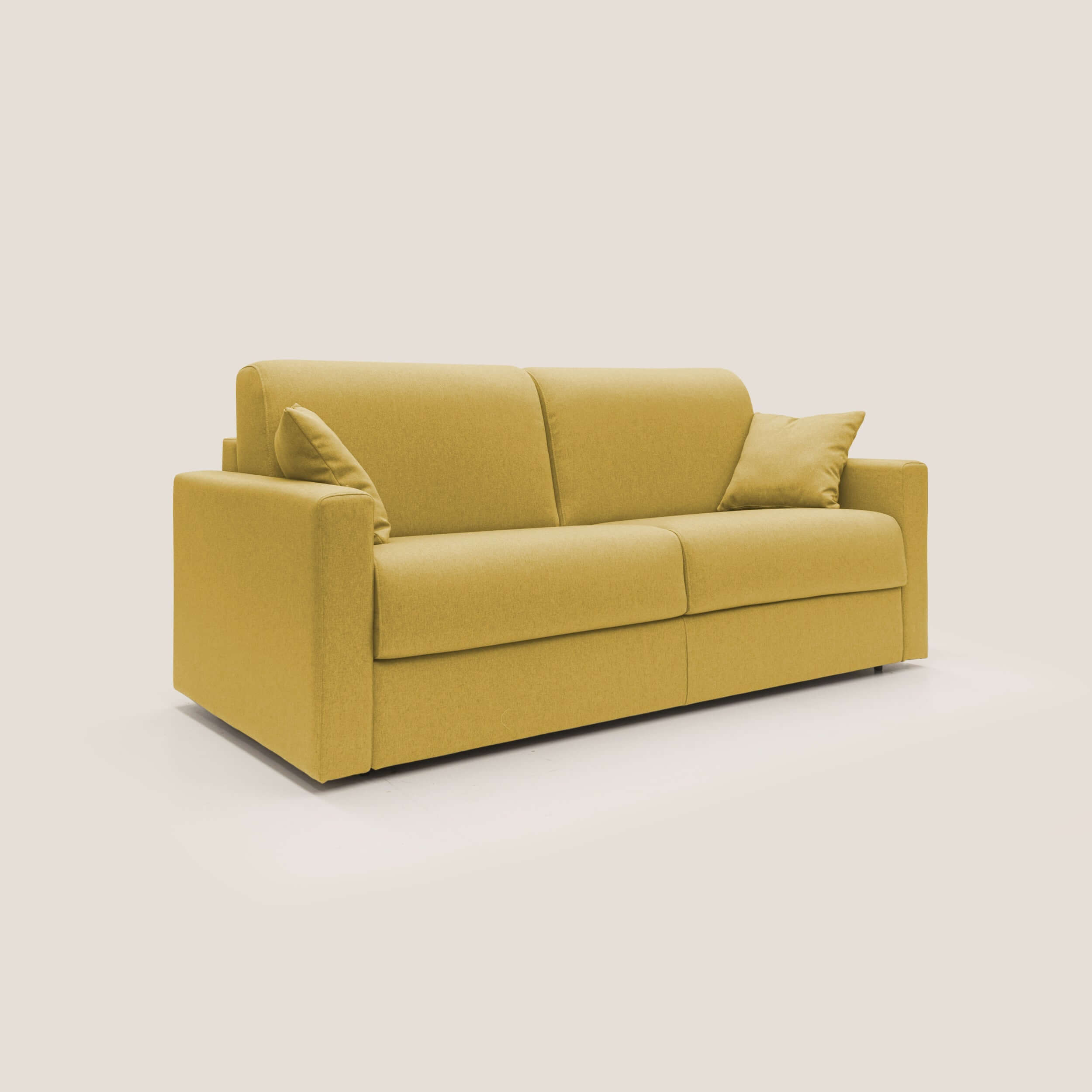 Chris Divano letto matrimoniale in tessuto impermeabile T13 giallo - divitt.sbs