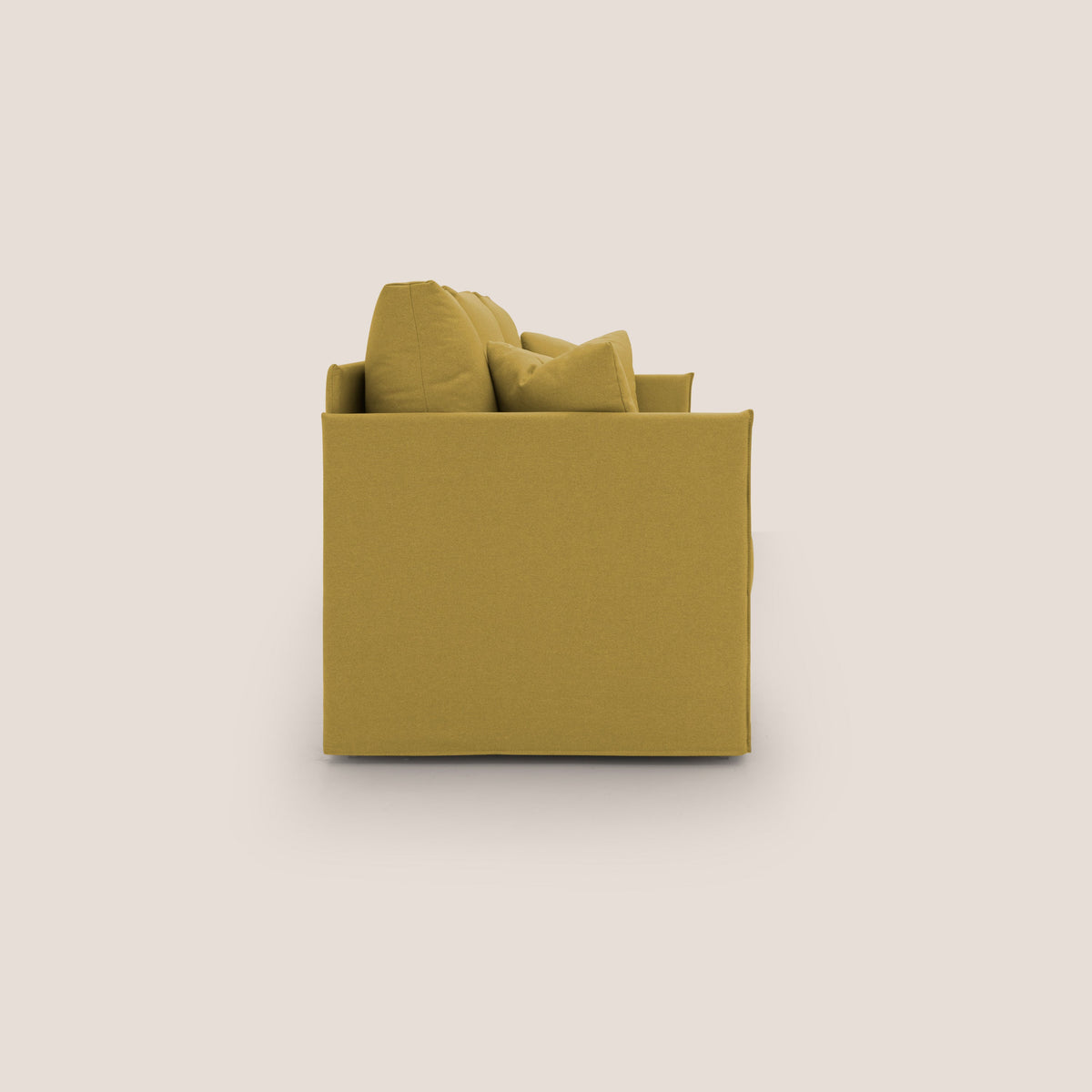 Brera Divano duplex con doppio letto in tessuto simil cotone impermeabile T13 giallo - divitt.sbs