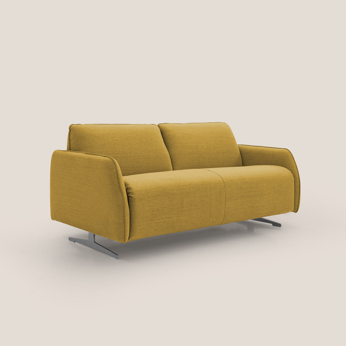 Texas Divano letto matrimoniale moderno in tessuto impermeabile T19 giallo - divitt.sbs