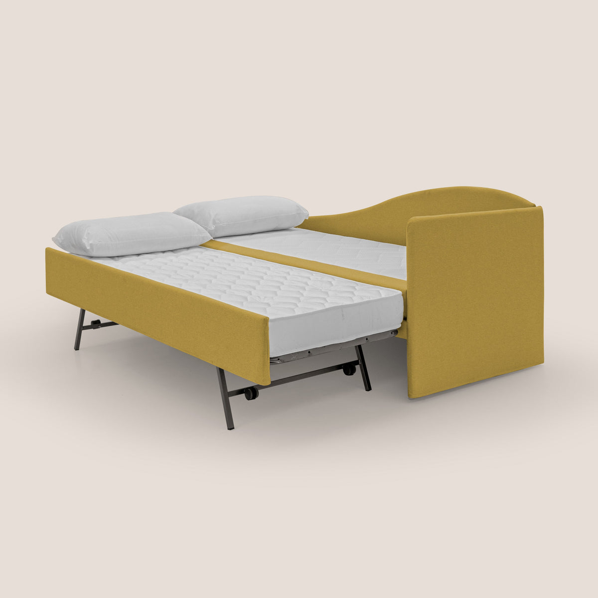 Nolo Divano duplex con doppio letto in tessuto simil cotone impermeabile T13 giallo - divitt.sbs