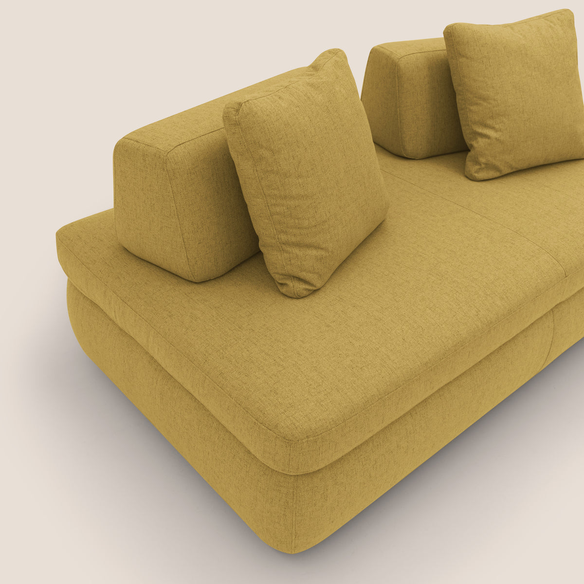 Gransasso Divano letto matrimoniale dal DESIGN innovativo in tessuto impermeabile T03 giallo - divitt.sbs