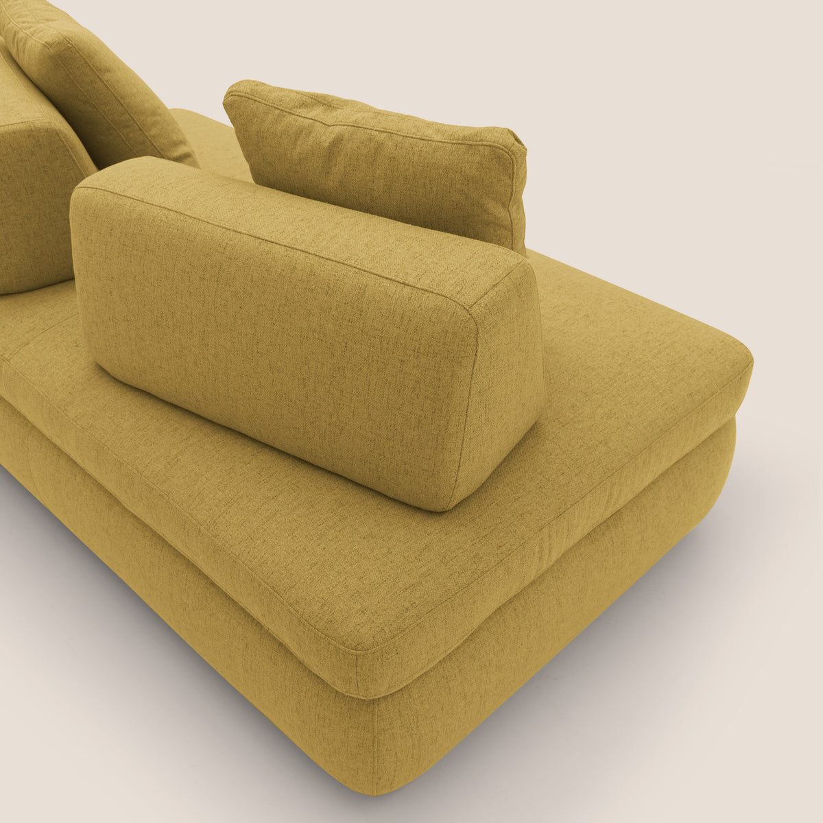 Gransasso Divano letto matrimoniale dal DESIGN innovativo in tessuto impermeabile T03 giallo - divitt.sbs