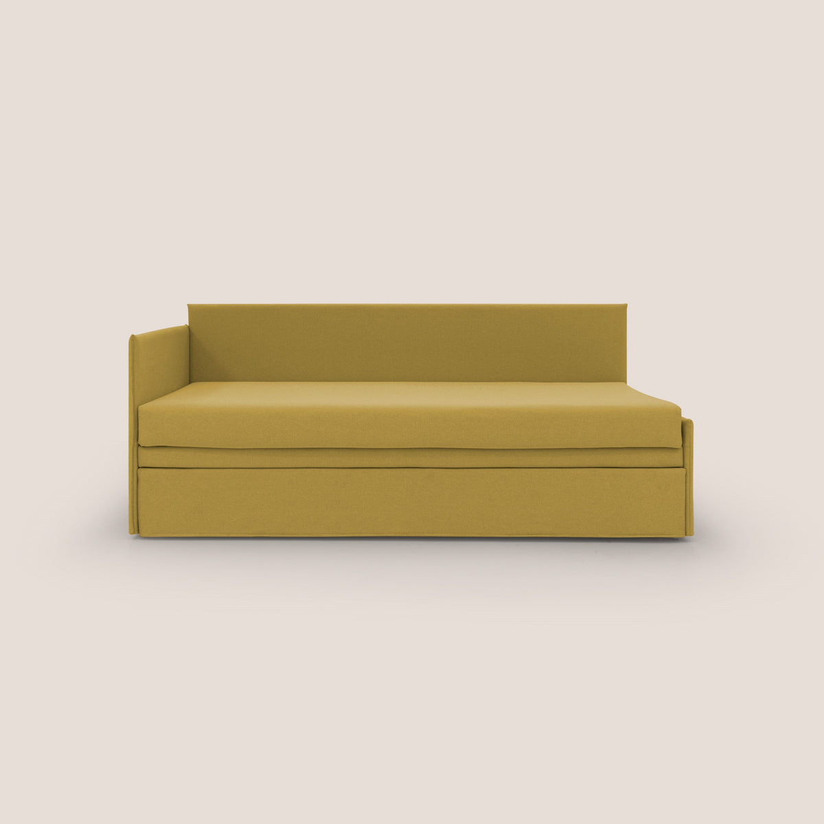 Durini Divano duplex con doppio letto in tessuto simil cotone impermeabile T13 giallo - divitt.sbs