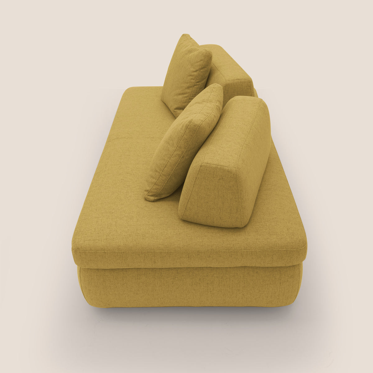 Gransasso Divano letto matrimoniale dal DESIGN innovativo in tessuto impermeabile T03 giallo - divitt.sbs