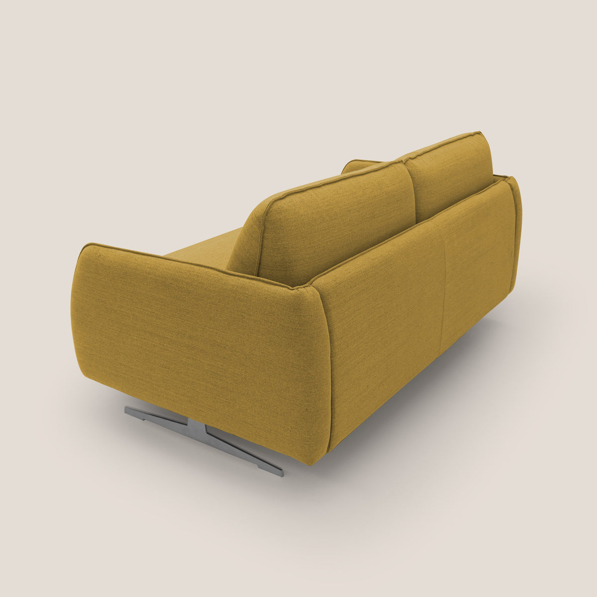 Texas Divano letto matrimoniale moderno in tessuto impermeabile T19 giallo - divitt.sbs