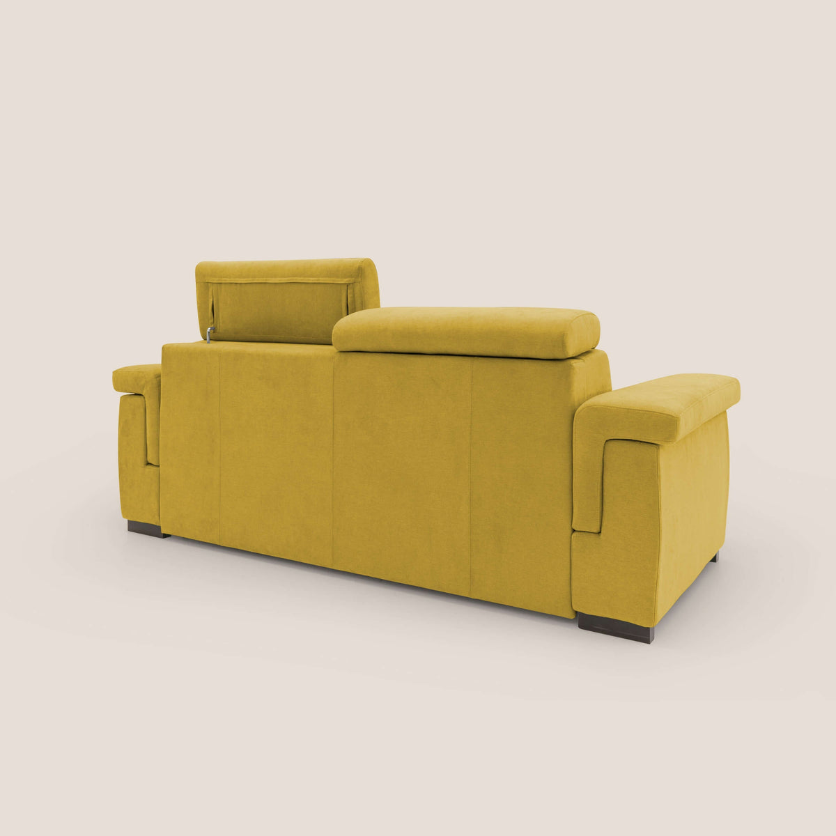 Bjorn divano letto sfoderabile con materasso H18 cm e poggiatesta reclinabili in tessuto impermeabile T02 giallo - divitt.sbs