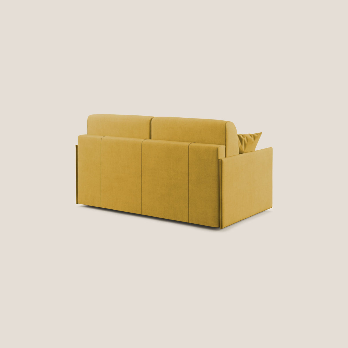 Evans Divano letto in morbido tessuto impermeabile T02 giallo - divitt.sbs