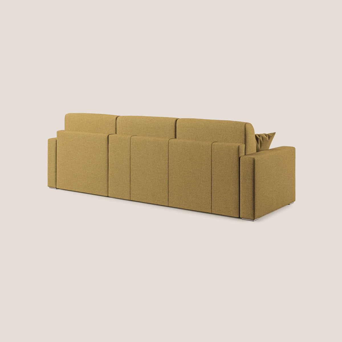 Best Divano letto angolare con penisola in tessuto smacchiabile QuickClean T08 giallo - divitt.sbs