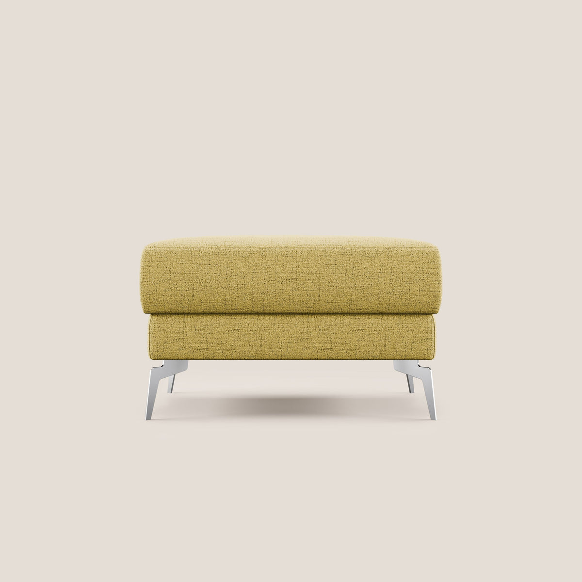 Star Pouf con piedini alti in tessuto impermeabile fiammato T03 giallo - divitt.sbs