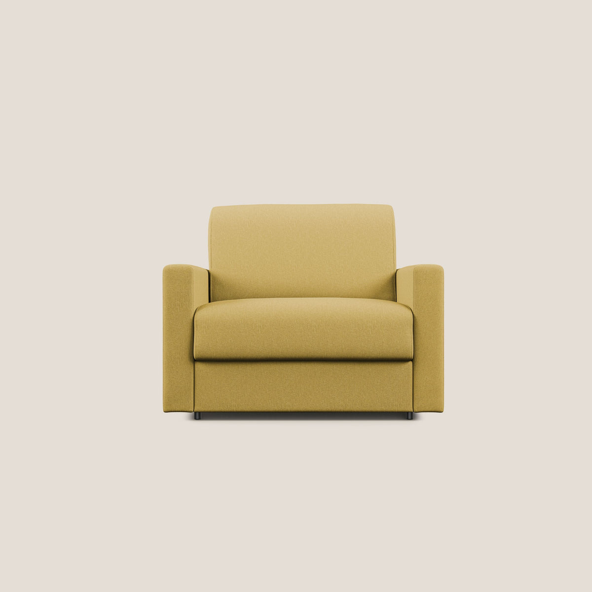 Chris poltrona letto in tessuto impermeabile T13 giallo - divitt.sbs