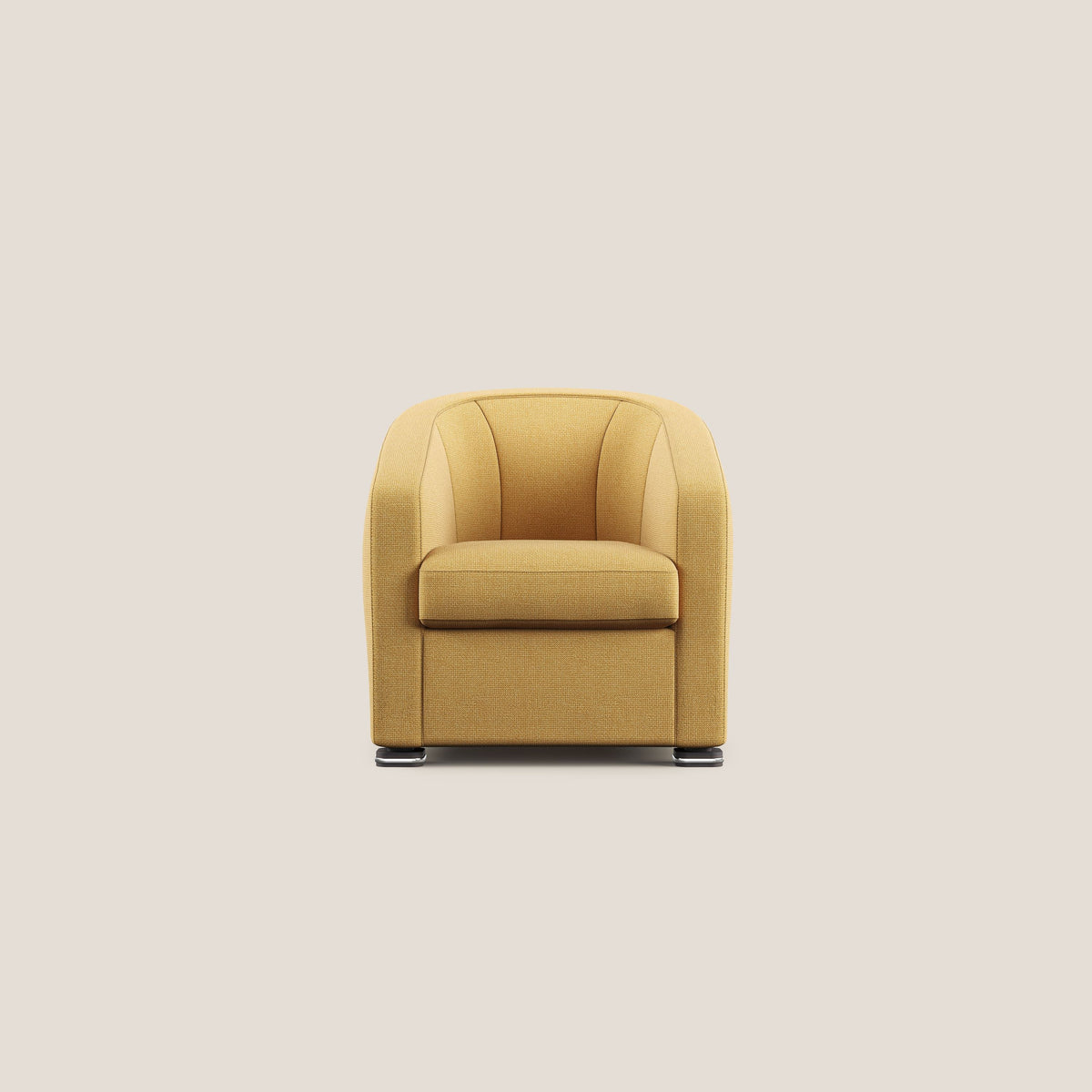 Cloe Poltroncina in tessuto smacchiabile con acqua QuickClean T08 giallo - divitt.sbs