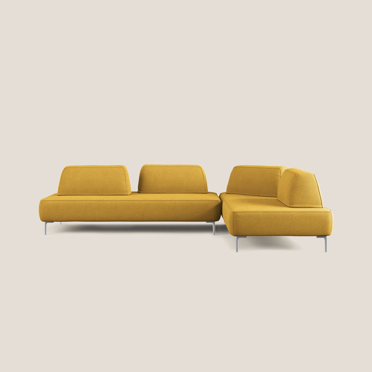 Newton divano angolare modulare con schienali movibili T07 giallo - divitt.sbs
