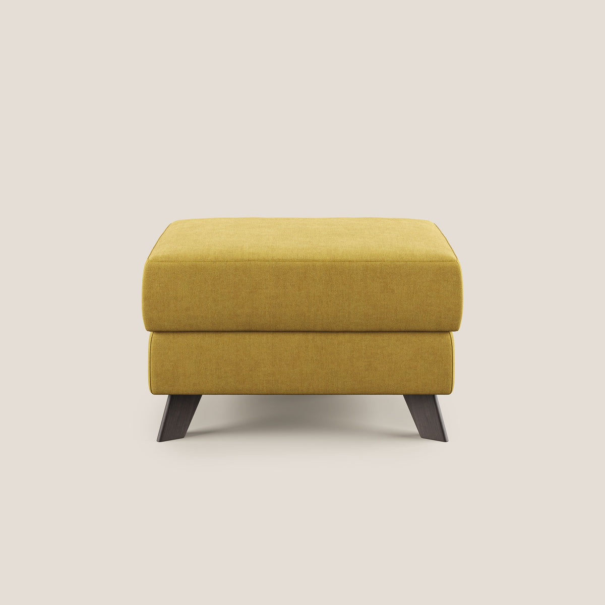 Moon Pouf contenitore e piedini alti in tessuto morbido impermeabile T02 giallo - divitt.sbs