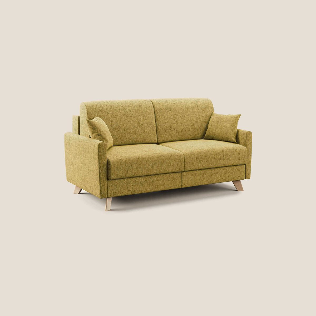 Edgar divano letto matrimoniale in tessuto felis impermeabile T03 giallo - divitt.sbs