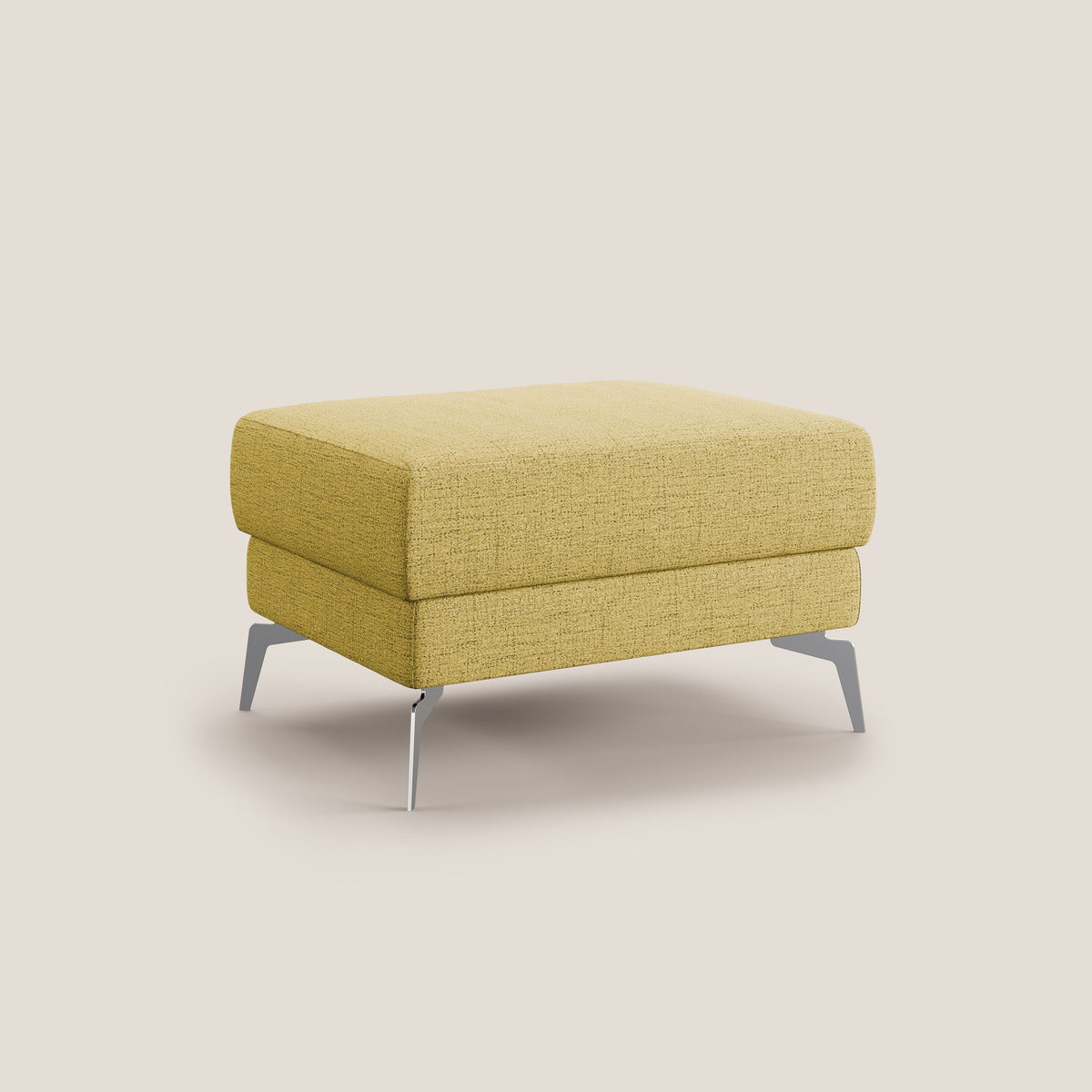 Star Pouf con piedini alti in tessuto impermeabile fiammato T03 giallo - divitt.sbs