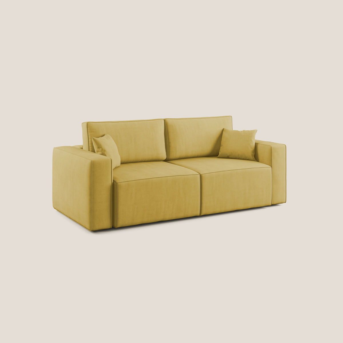 Morfeo divano con sedute estraibili in morbido tessuto impermeabile T02 giallo - divitt.sbs