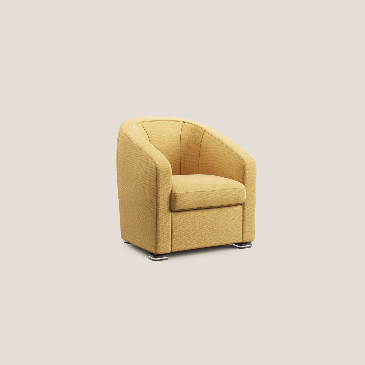 Cloe Poltroncina in tessuto smacchiabile con acqua QuickClean T08 giallo - divitt.sbs