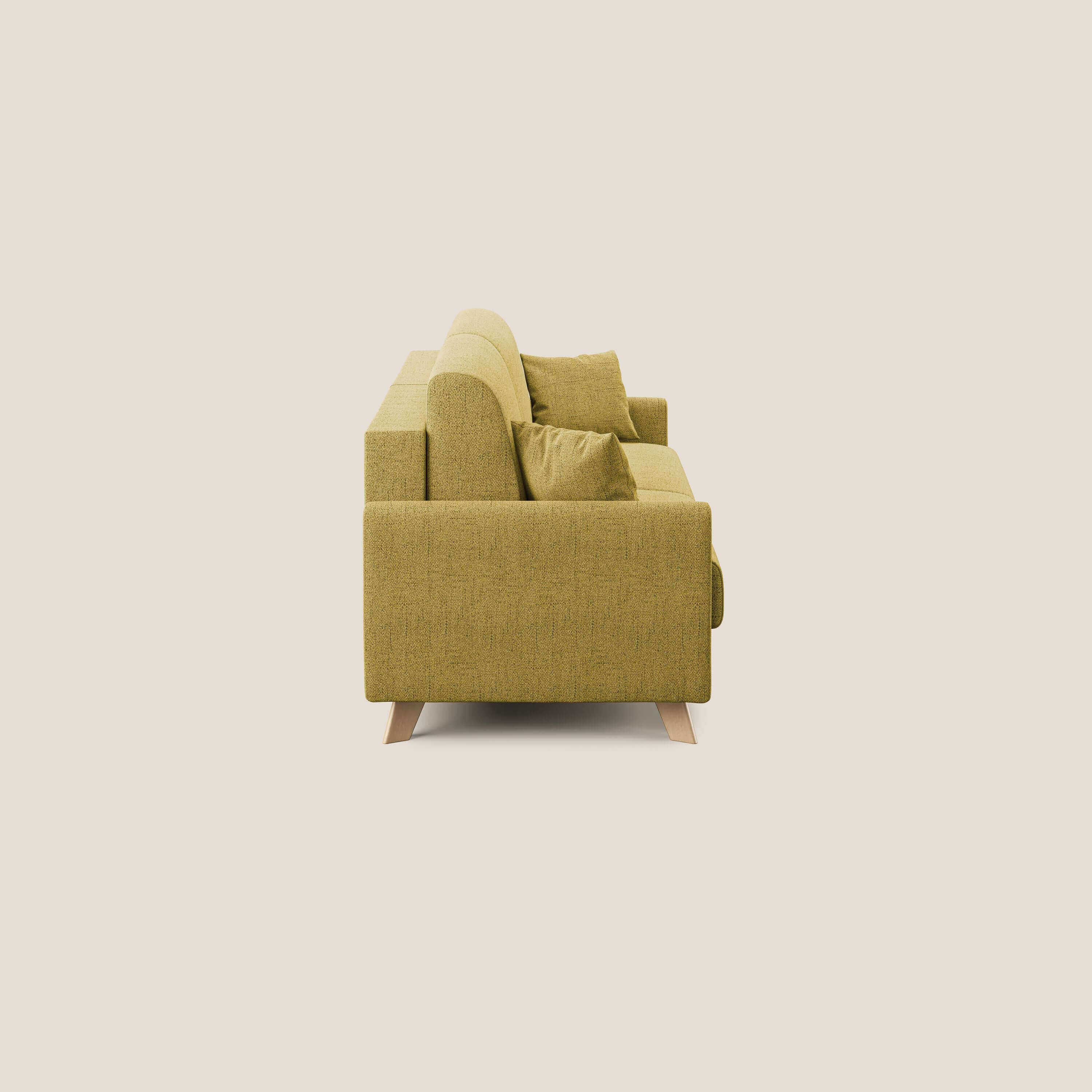 Edgar divano letto matrimoniale in tessuto felis impermeabile T03 giallo - divitt.sbs